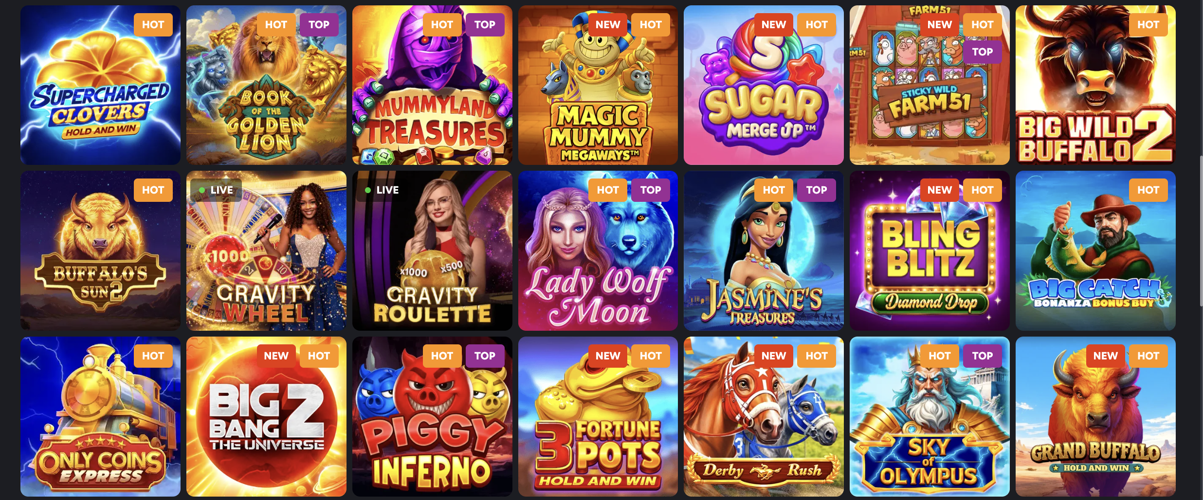red 1 casino variety
